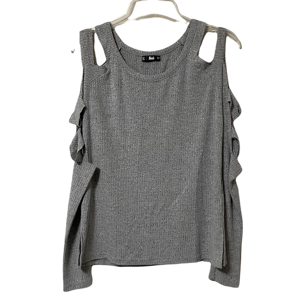 Shein Womens Small Long Sleeve Cold Shoulder Shirt